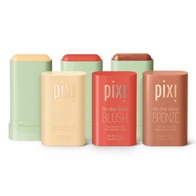 Pixi Beauty Golden Gleam On-the-Glow Trio: Blush, Bronzer, and Highlighter Routine