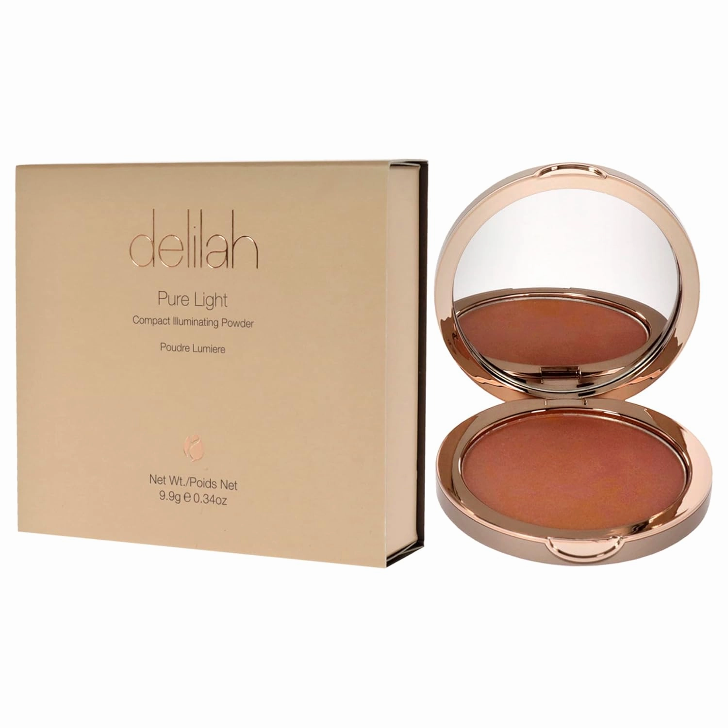 Pure Light Compact Illuminating Powder - Lustre - Lightweight, Long Lasting, Loose Setting Powder Face Makeup For Brightening And Radiant Finish - Light Coverage - Vegan-Cruelty Free-0.34 oz