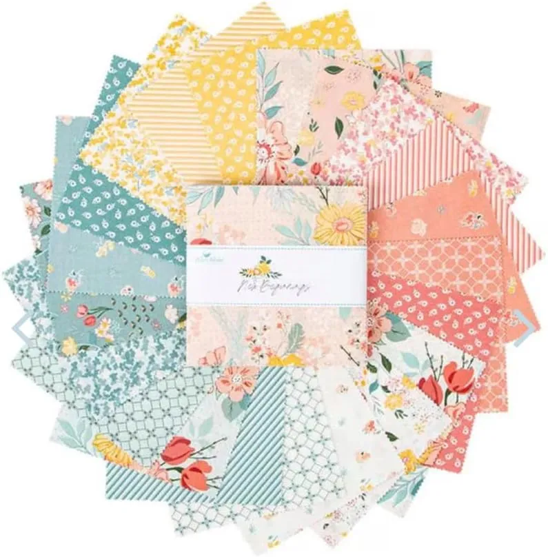 Riley Blake New Beginnings Collection by Sandy Gervais from Pieces from My Heart, Premium Quilting Fabric, Perfect for Quilting, Crafting, Sewing Projects and More… (5" Stacker)
