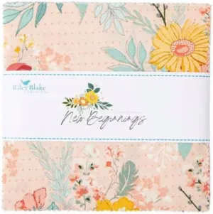 Riley Blake New Beginnings Collection by Sandy Gervais from Pieces from My Heart, Premium Quilting Fabric, Perfect for Quilting, Crafting, Sewing Projects and More… (5" Stacker)