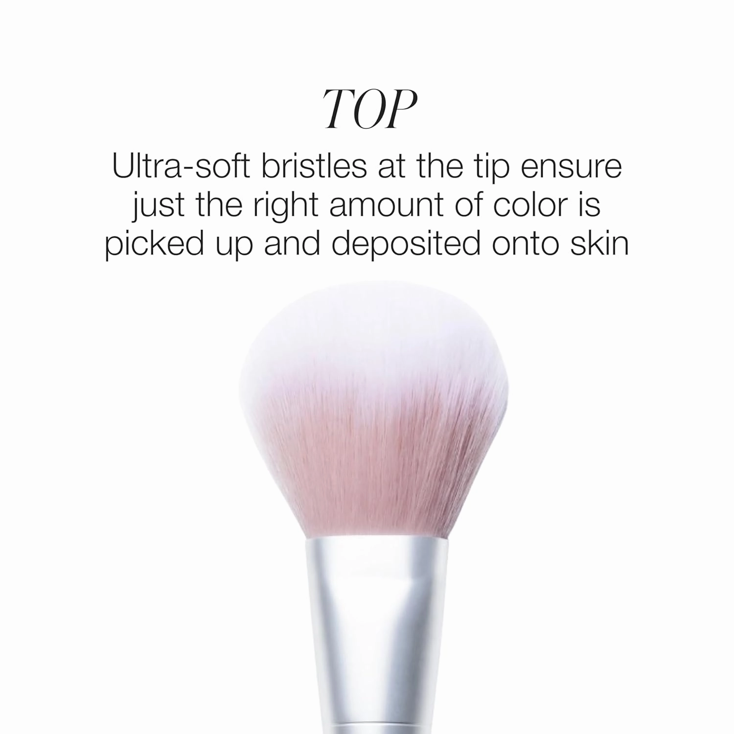 RMS Beauty Skin2Skin Powder Blush Brush - Vegan, Synthetic Fiber Face Makeup Brush for Powder Bronzer, Loose Powder & Powder Blush, Cruelty Free Clean Beauty Makeup Tools