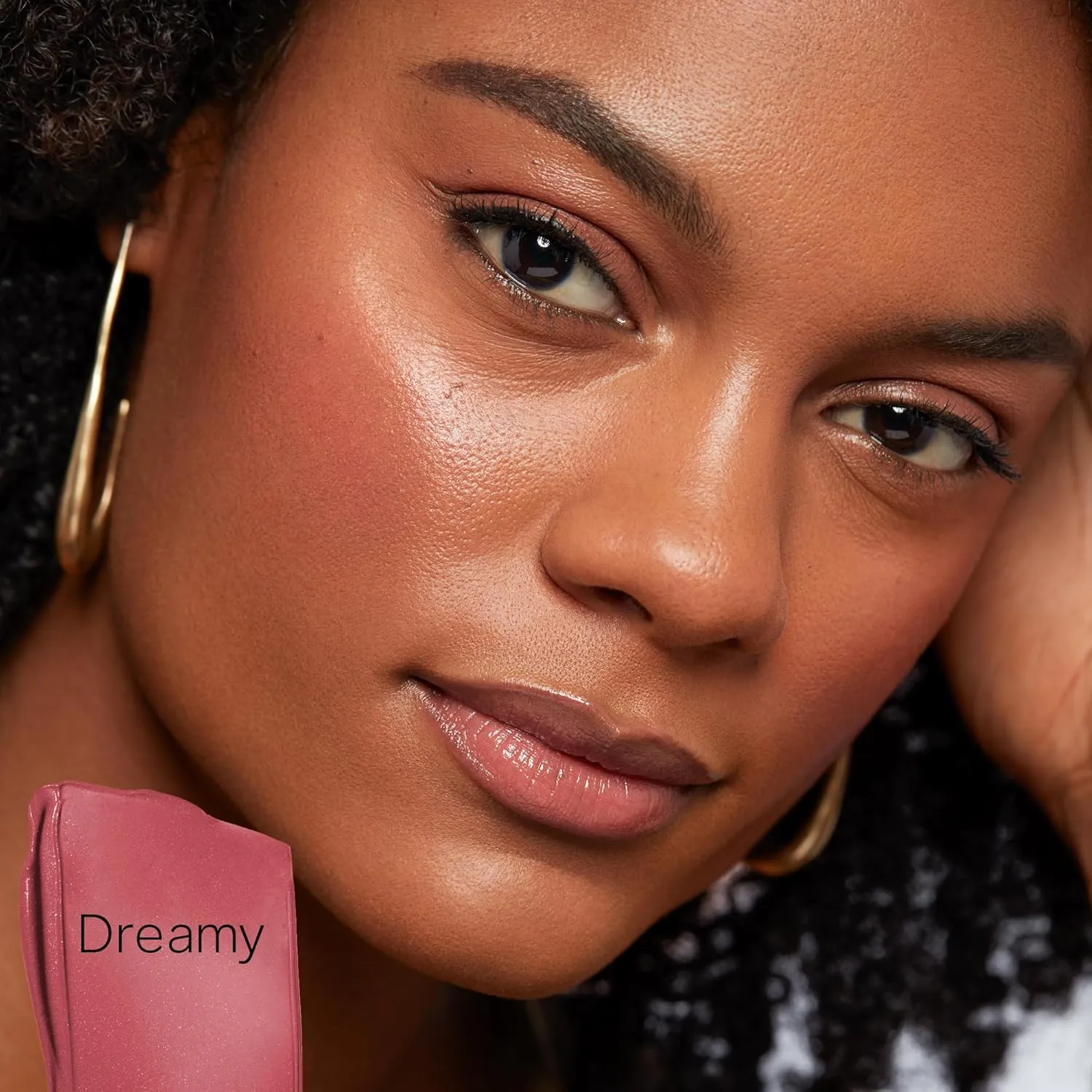 Saie Dew Liquid Blush for Cheeks - Hydrating Cream Blush Stick with a Blendable   Buildable Formula - Skincare Infused Dewy Cheek Tint for a Natural Flush - Glowy Makeup Essential - Dreamy (.40 oz)