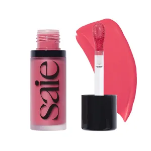 Saie Dew Liquid Blush for Cheeks - Hydrating Cream Blush Stick with a Blendable   Buildable Formula - Skincare Infused Dewy Cheek Tint for a Natural Flush - Glowy Makeup Essential - Flirty (.40 oz)