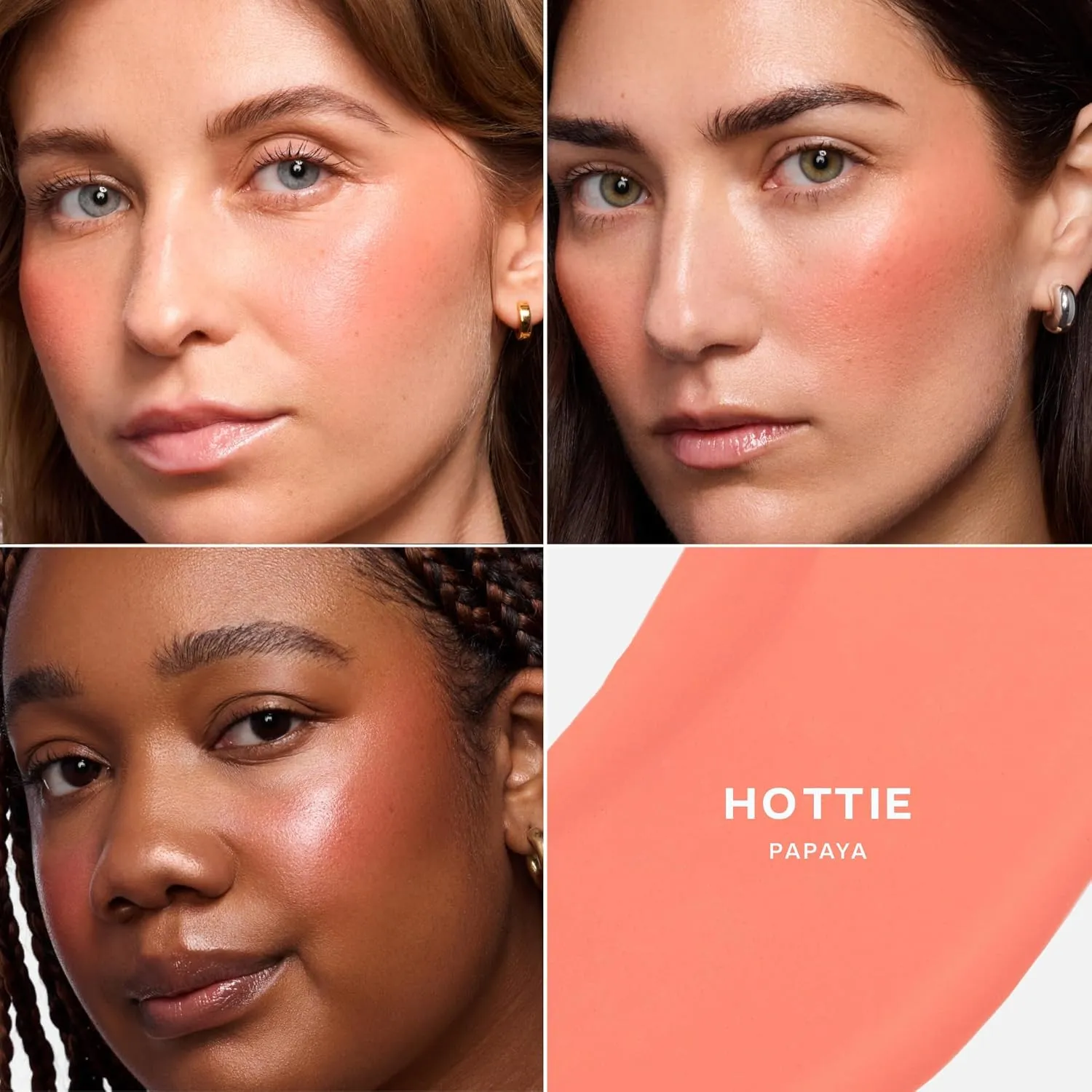 Saie Dew Liquid Blush for Cheeks - Hydrating Cream Blush Stick with a Blendable   Buildable Formula - Skincare Infused Dewy Cheek Tint for a Natural Flush - Glowy Makeup Essential - Hottie (.40 oz)