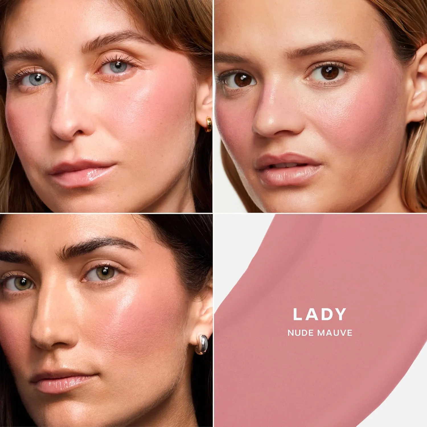 Saie Dew Liquid Blush for Cheeks - Hydrating Cream Blush Stick with a Blendable   Buildable Formula - Skincare Infused Dewy Cheek Tint for a Natural Flush - Glowy Makeup Essential - Lady (.40 oz)