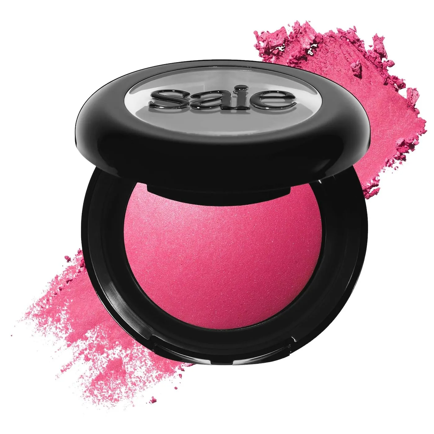 Saie SuperSuede Baked Blush - Talc-Free Powder Blush for All Day Wear - Enriched with Plant-Derived Squalane   Glycerin to Help Moisturize Dry Skin - Amore (.01 Ounce)