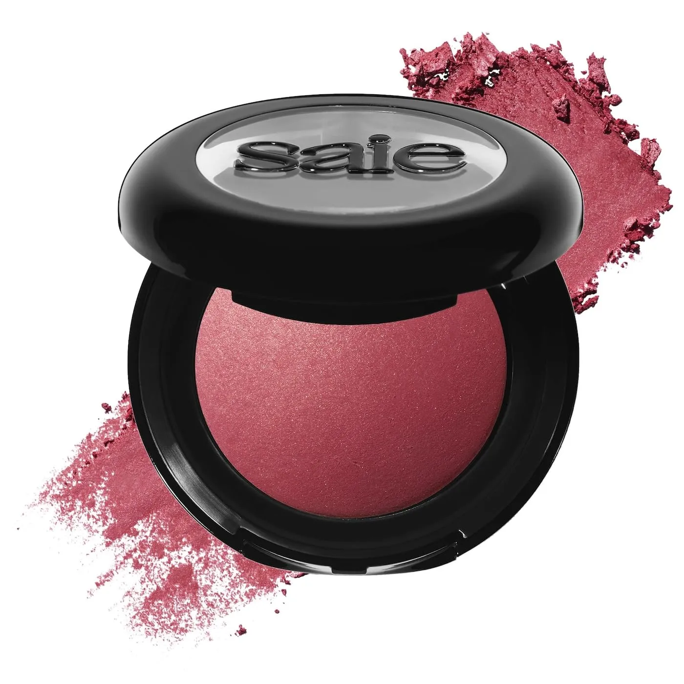 Saie SuperSuede Baked Blush - Talc-Free Powder Blush for All Day Wear - Enriched with Plant-Derived Squalane   Glycerin to Help Moisturize Dry Skin - Grazie (.01 Ounce)