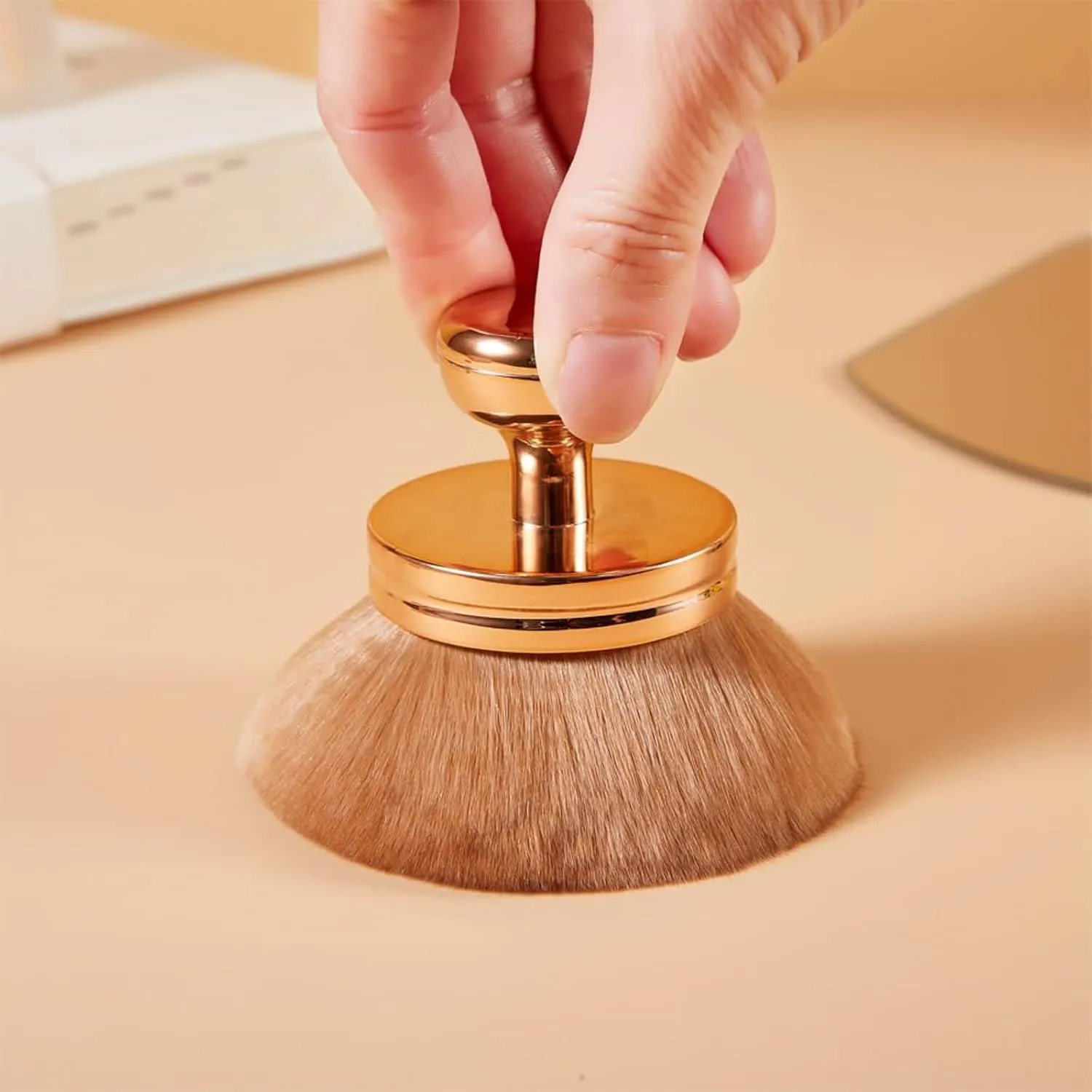 Self Tanner Brush, Rose Gold Extra Large Self Tanning Blend Brush, Soft Kabuki Makeup Brush for Powder/Foundation/Blusher/Bronzer, Instant Tan Application Brush for Flawless Face Body Neck Leg Makeup