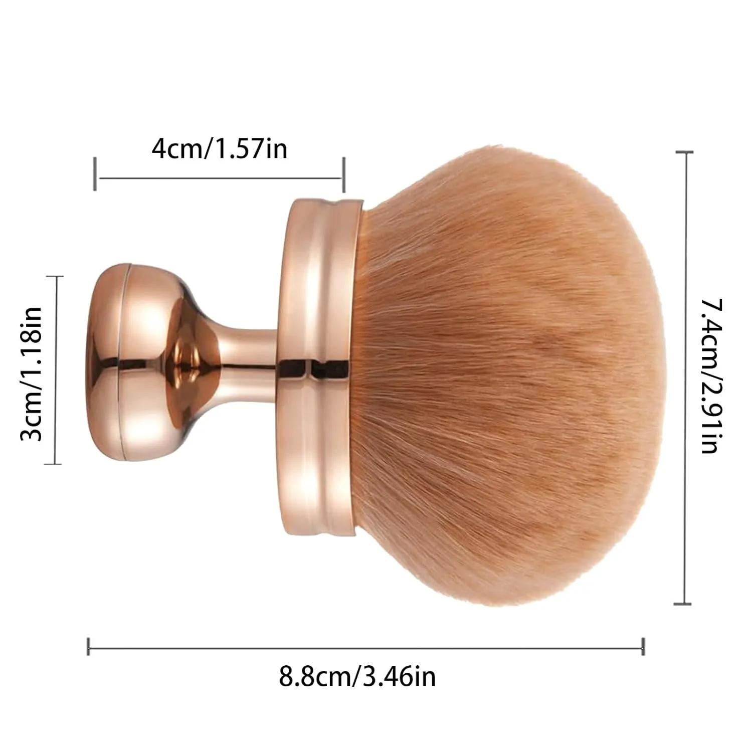 Self Tanner Brush, Rose Gold Extra Large Self Tanning Blend Brush, Soft Kabuki Makeup Brush for Powder/Foundation/Blusher/Bronzer, Instant Tan Application Brush for Flawless Face Body Neck Leg Makeup