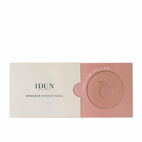 Shimmering Mineral Bronzer Midnattssol - Baked Bronzing Powder For a Warm, Subtle Shimmer - Weightless, Buildable Blend for Sculpting and Contouring - Clean, Vegan Formula - 0.18 oz