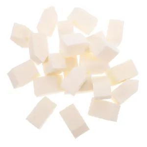 VICASKY 50pcs Small Arrow Puff Makeup Cosmetic Puff Puffer Blending Cosmetics Puff Brush Cosmetic Tool Fluffy Cushion Make up Triangle Powder Puff Facial Soft Synthetic Latex White
