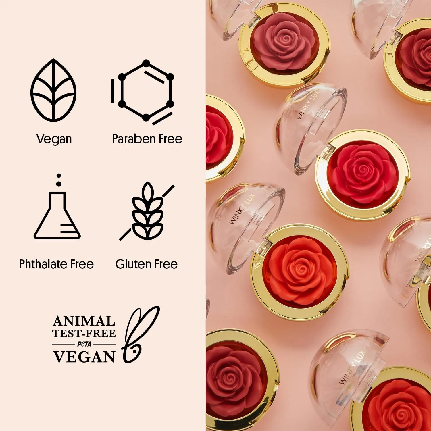 Winky Lux Cheeky Rose, Cream Blush for Cheeks, Flower Blush with Vitamin E, Makeup Blush and Flower Makeup, Mauve Dodgy