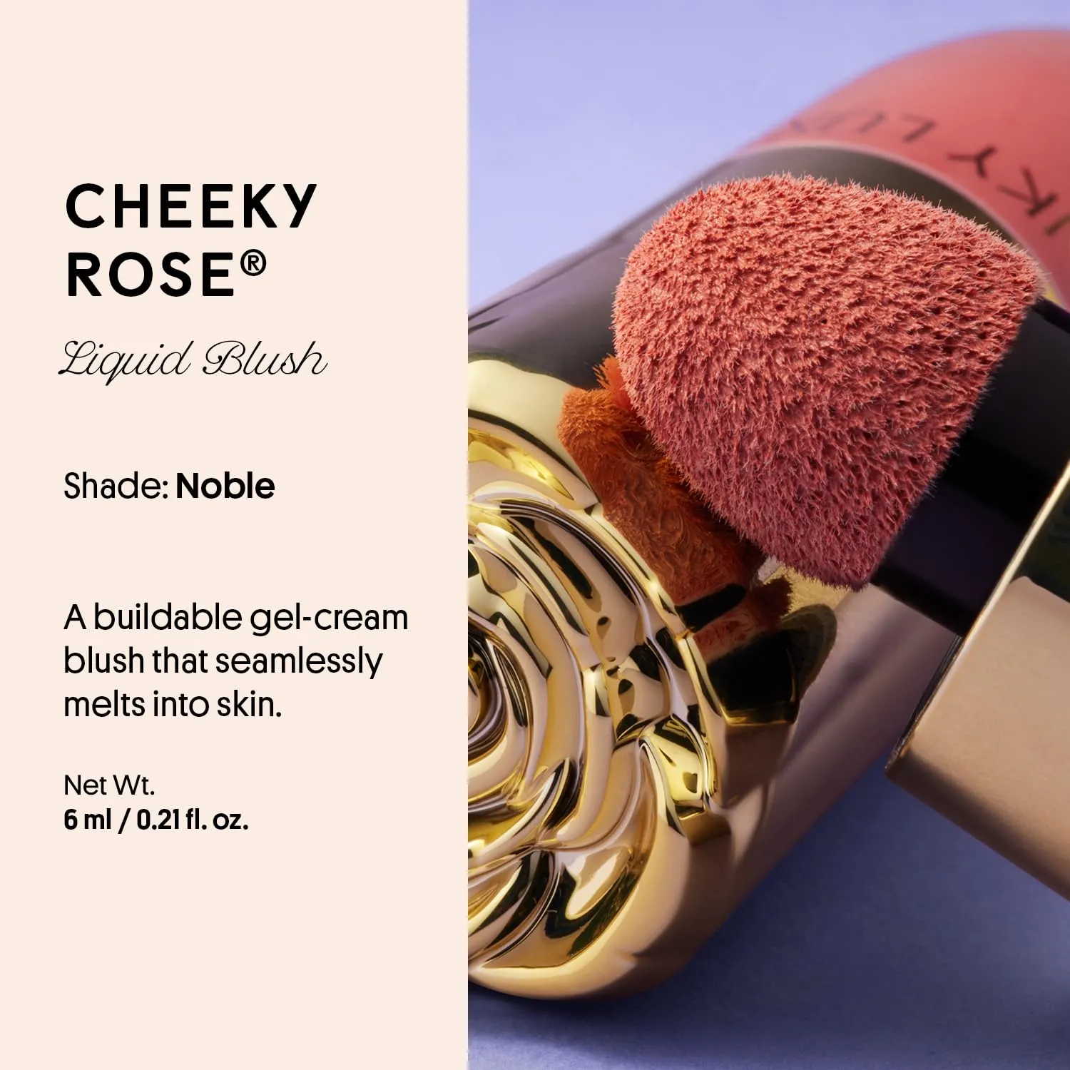 Winky Lux Cheeky Rose Liquid Blush, Gel-Cream With Buildable Color, Lightweight Velvet Finish for Long Lasting Color, Dusty Rose, Noble