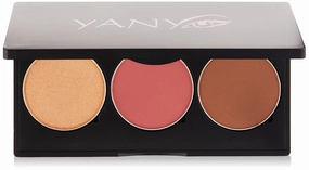 YANY Confidence Pro-Cheek Palette, Bronzer, Blush, Shimmer | Cheek Palette, Face Sculpting Kit | 3 Shades