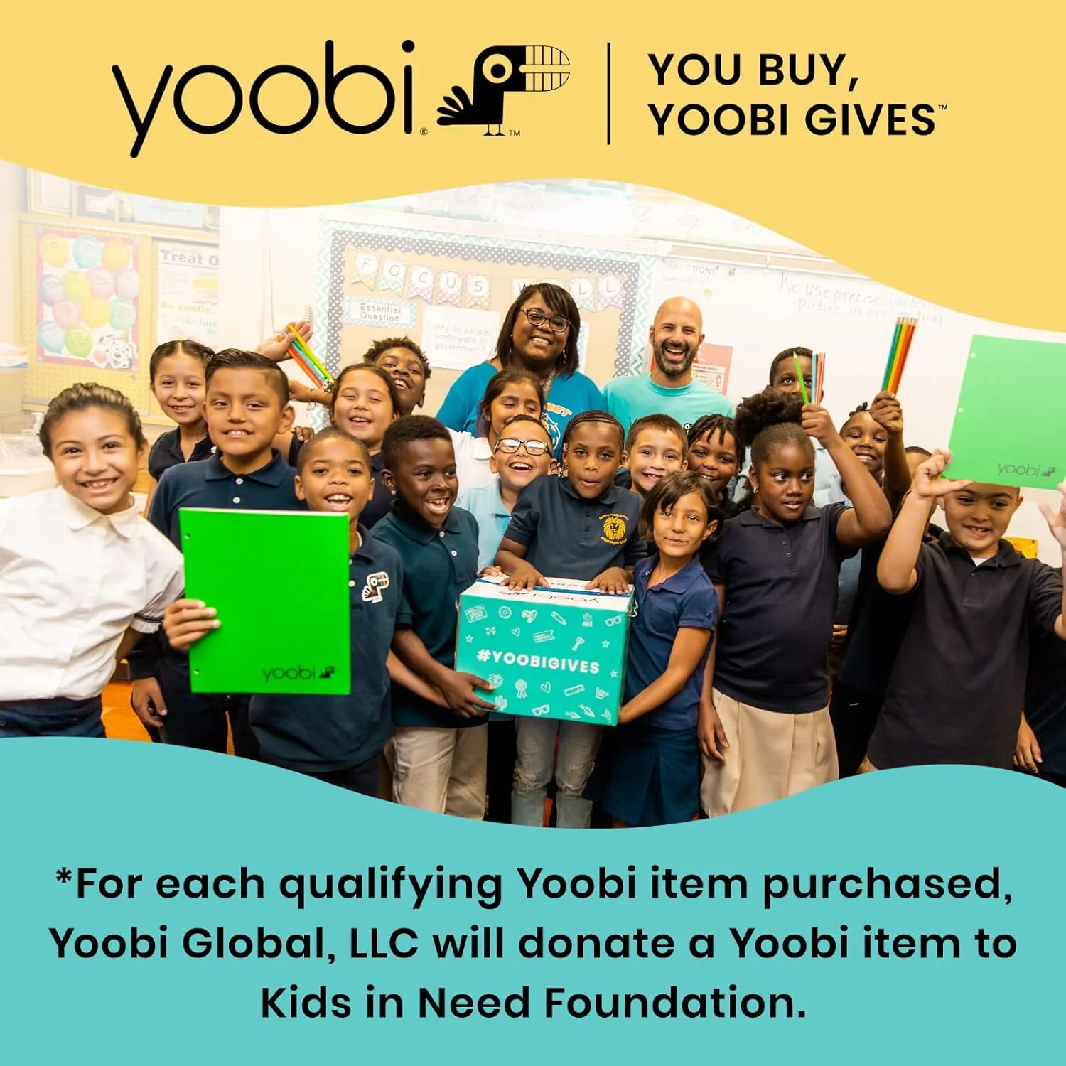 Yoobi 1 Inch Binder Set, 3 Ring Binders with Plastic Cover, 2 Pocket Sleeves and D Rings, Organizer for up to 220 Sheets of Loose Paper, 4 Pack Cute Binders, Multicolor, Office or School Supplies
